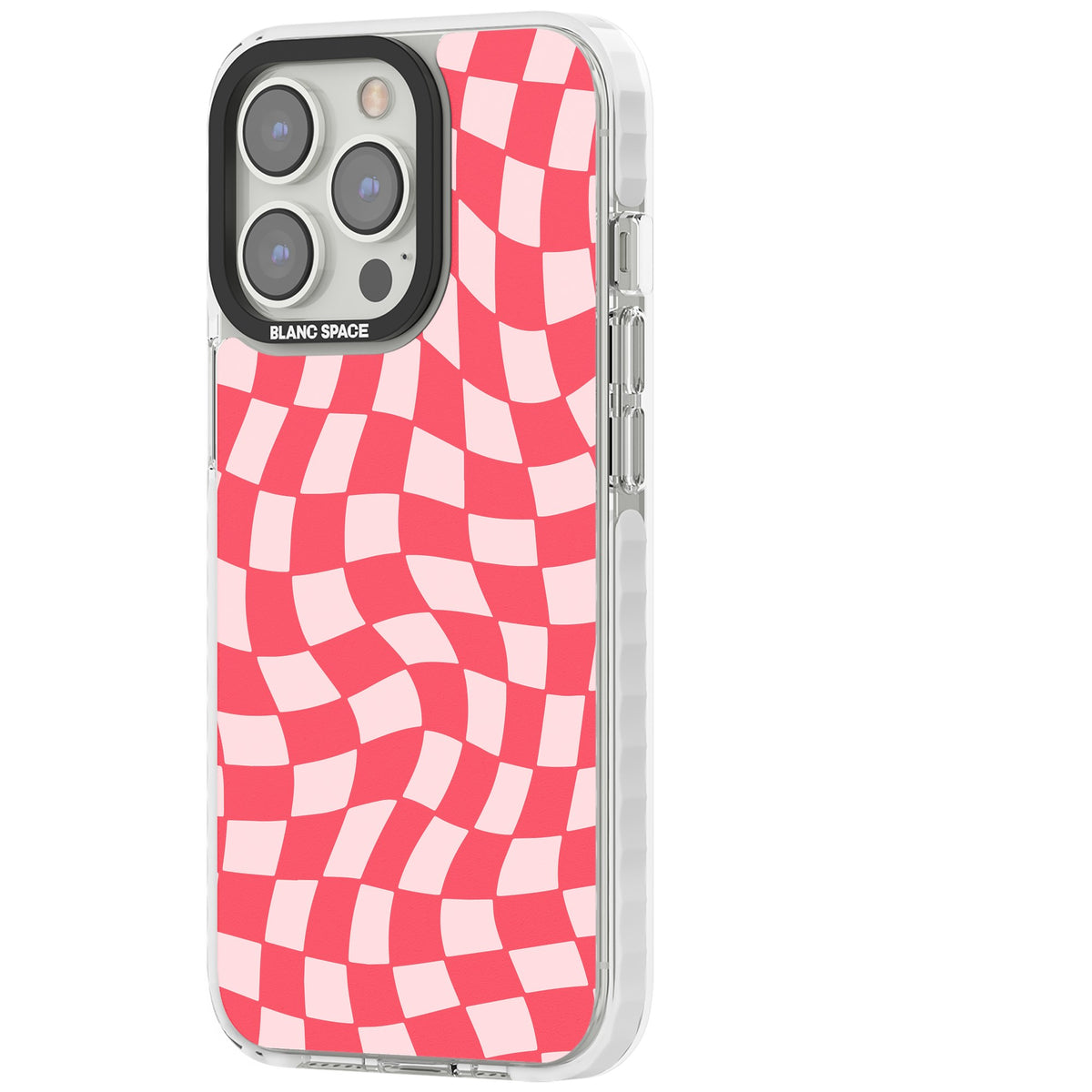 Bubblegum Wave iPhone 13 Pro / iPhone 13 Pro Max / iPhone 14 Pro / iPhone 14 Pro Max / iPhone 15 Pro / iPhone 15 Pro Max Impact Pro Clear Phone Case side