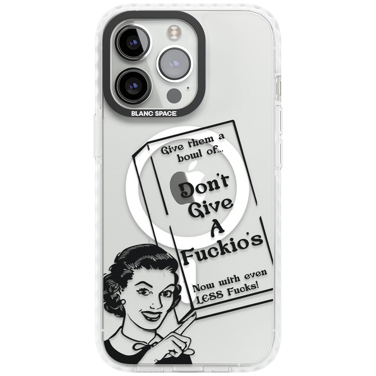 Dont Give A F Ckios Cereal iPhone 13 Pro / iPhone 13 Pro Max / iPhone 14 Pro / iPhone 14 Pro Max / iPhone 15 Pro / iPhone 15 Pro Max Impact Pro Clear Phone Case front