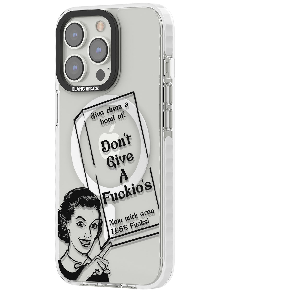 Dont Give A F Ckios Cereal iPhone 13 Pro / iPhone 13 Pro Max / iPhone 14 Pro / iPhone 14 Pro Max / iPhone 15 Pro / iPhone 15 Pro Max Impact Pro Clear Phone Case side