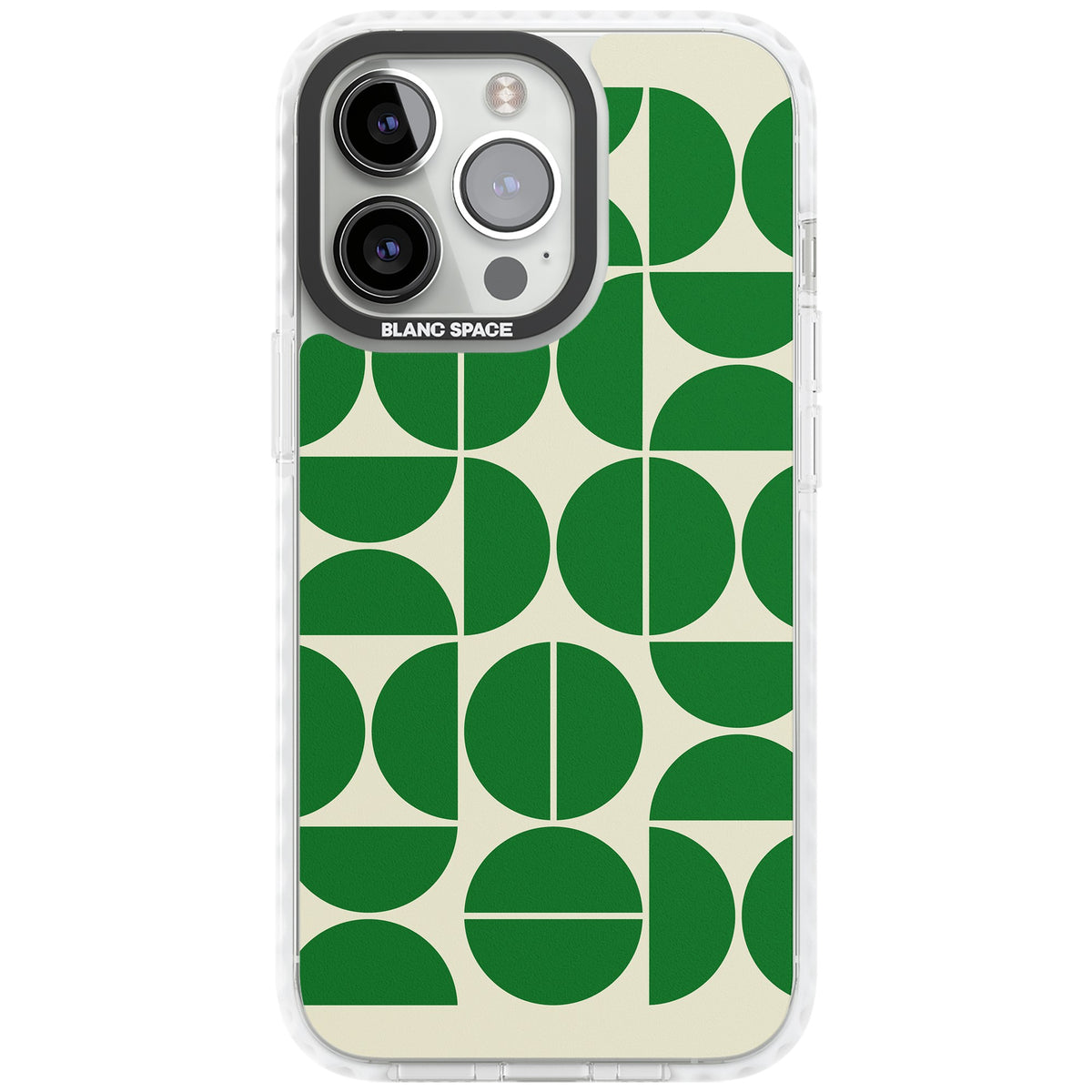 Bauhaus Green iPhone 13 Pro / iPhone 13 Pro Max / iPhone 14 Pro / iPhone 14 Pro Max / iPhone 15 Pro / iPhone 15 Pro Max Impact Pro Clear Phone Case front