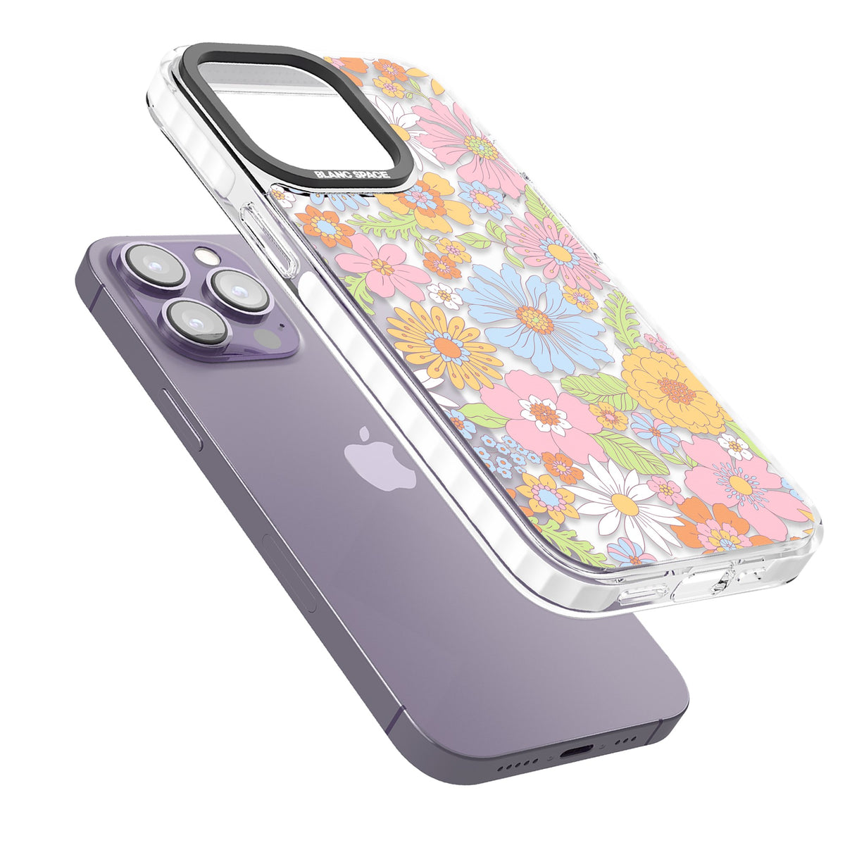 Spring Sonnet iPhone 13 Pro / iPhone 13 Pro Max / iPhone 14 Pro / iPhone 14 Pro Max / iPhone 15 Pro / iPhone 15 Pro Max Impact Pro Clear Phone Case angled