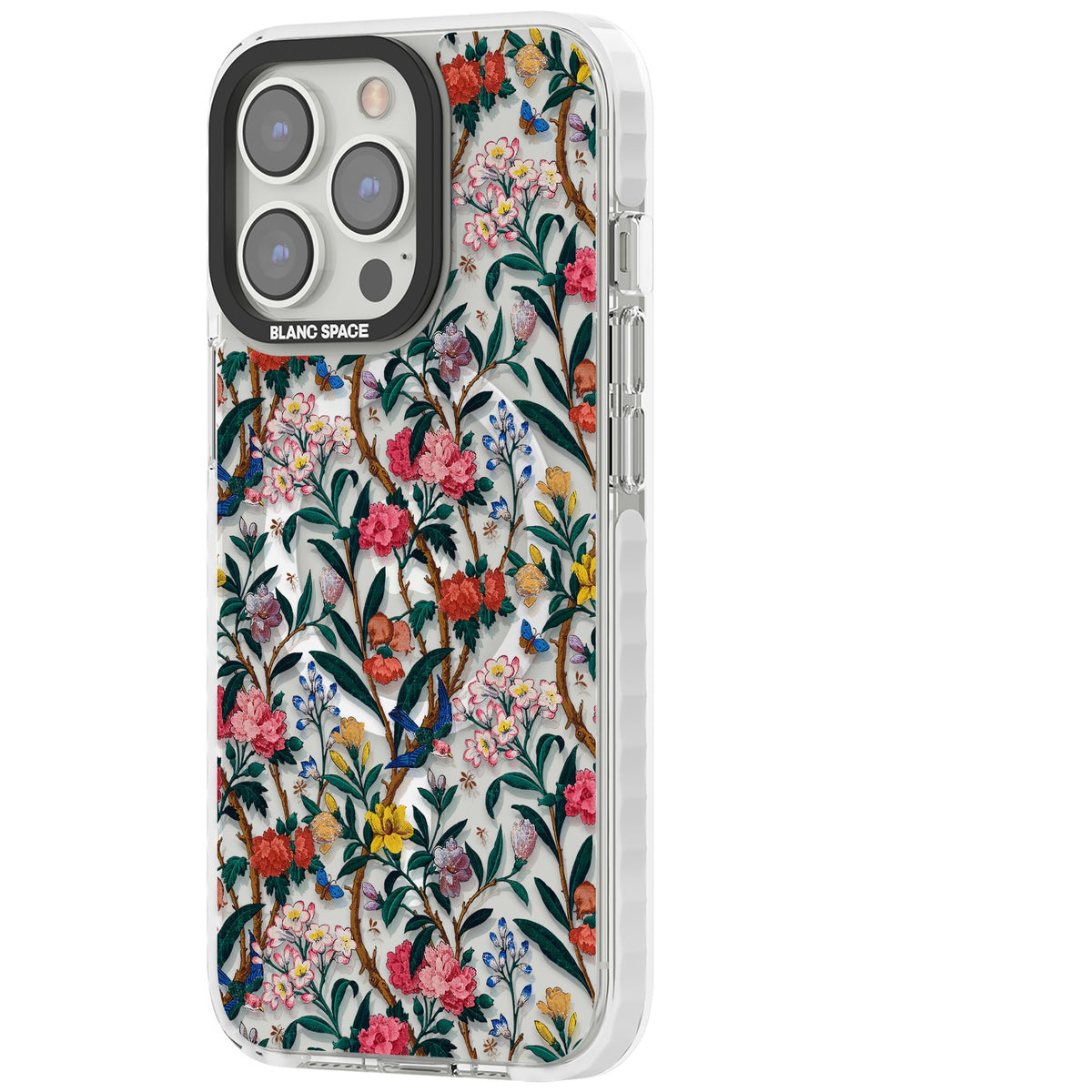Vines & Flowers iPhone 13 Pro / iPhone 13 Pro Max / iPhone 14 Pro / iPhone 14 Pro Max / iPhone 15 Pro / iPhone 15 Pro Max Impact Pro Clear Phone Case side