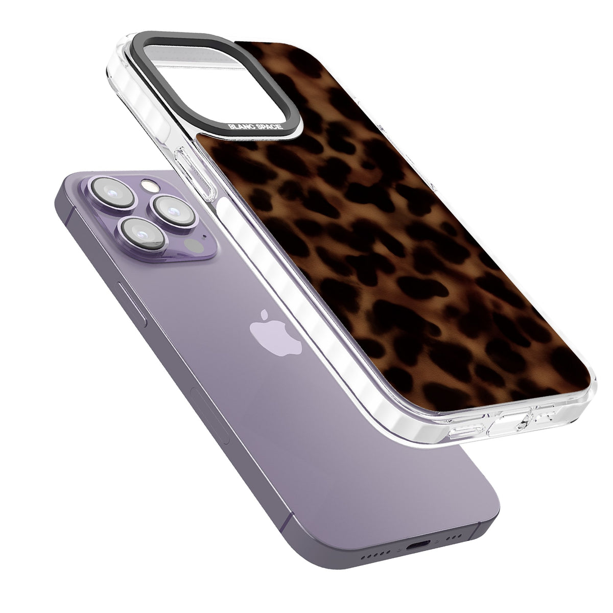 Dark Tortoise Shell old money iPhone case featuring a dark tortoiseshell pattern with amber and black animal print tones iPhone 12 Pro Max / iPhone 13 Pro / iPhone 13 Pro Max / iPhone 14 Pro / iPhone 14 Pro Max / iPhone 15 Pro / iPhone 15 Pro Max Impact Pro Clear Phone Case angled