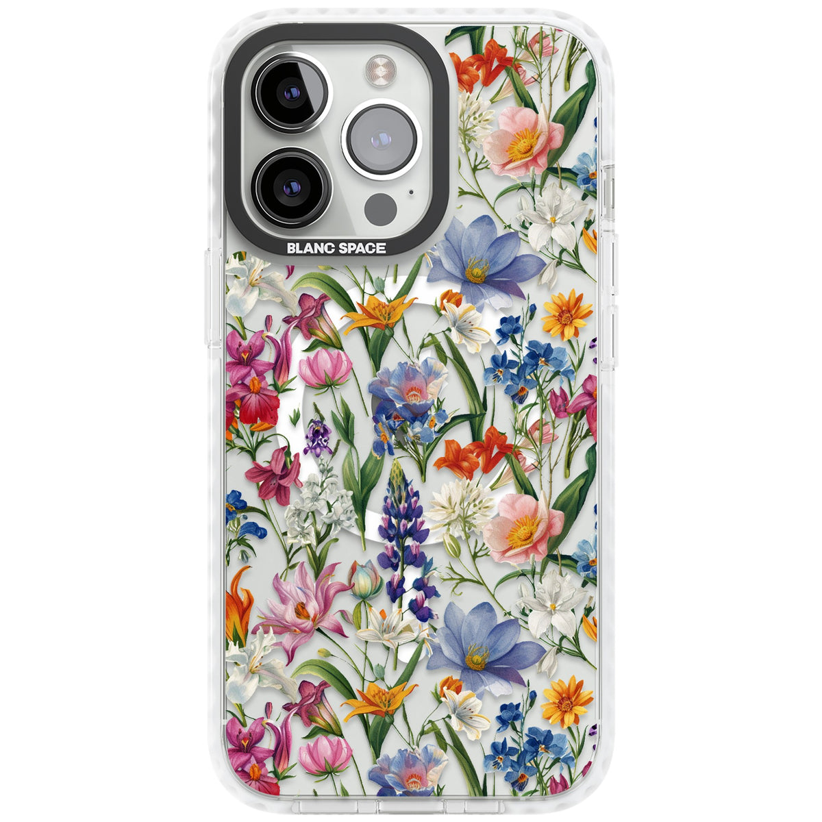 Vintage Wildflowers iPhone 13 Pro / iPhone 13 Pro Max / iPhone 14 Pro / iPhone 14 Pro Max / iPhone 15 Pro / iPhone 15 Pro Max Impact Pro Clear Phone Case front