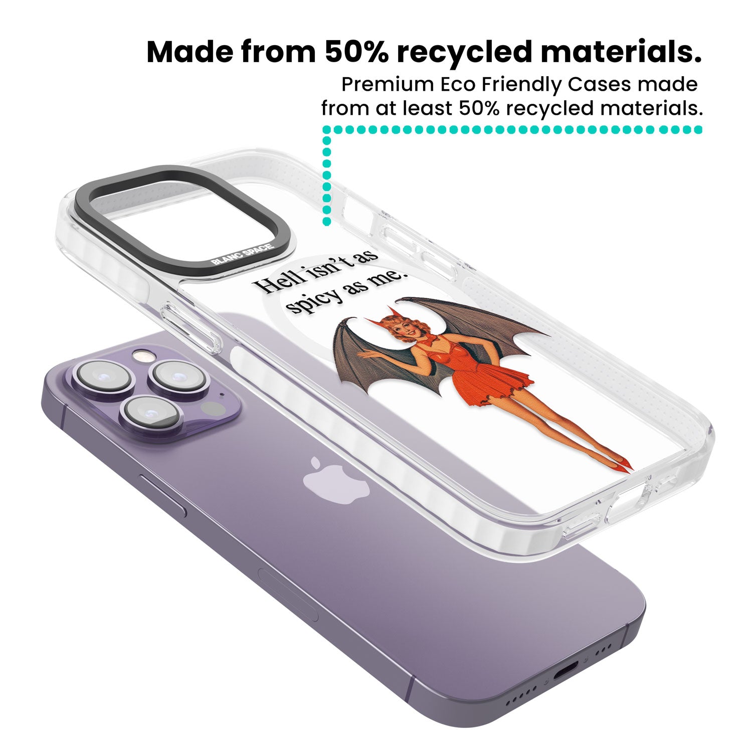 Hell Isn't As Spicy As Me Magsafe Impact Phone Case for iPhone 13 Pro, iPhone 14 Pro, iPhone 15 Pro