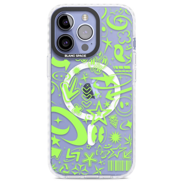 Neon Green Y2K Pattern