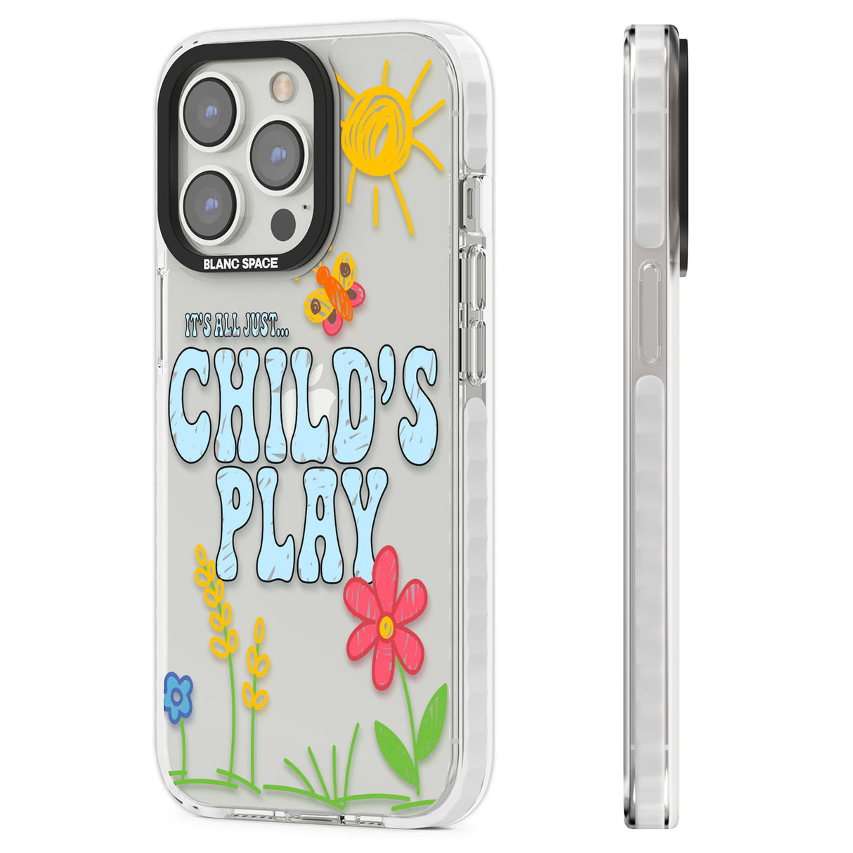 Child's Play Clear Impact Phone Case for iPhone 13 Pro, iPhone 14 Pro, iPhone 15 Pro