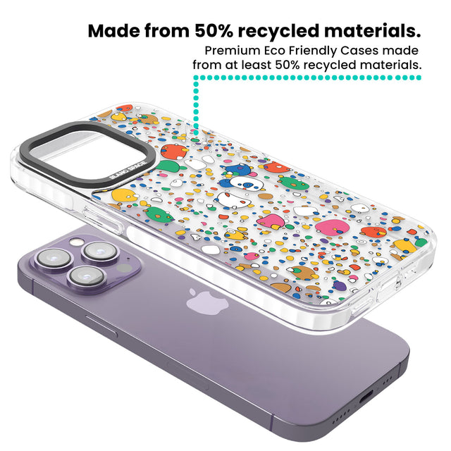 Colourful Confetti Pebbles Clear Impact Phone Case for iPhone 13 Pro, iPhone 14 Pro, iPhone 15 Pro