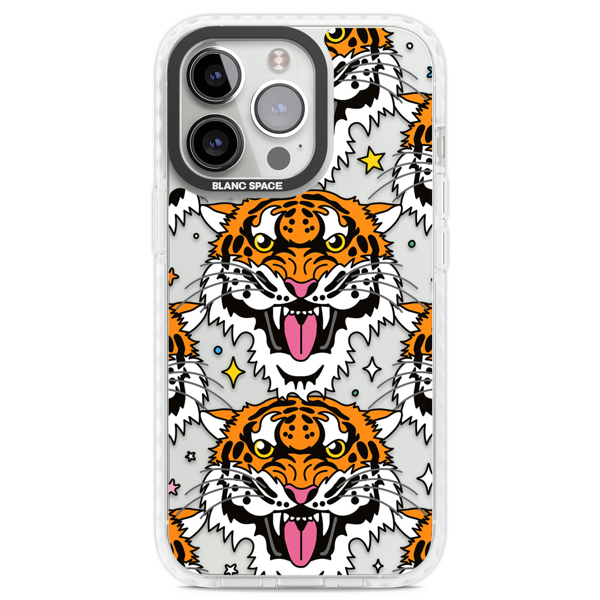 Fierce Jungle Tigers Clear Impact Phone Case for iPhone 13 Pro, iPhone 14 Pro, iPhone 15 Pro