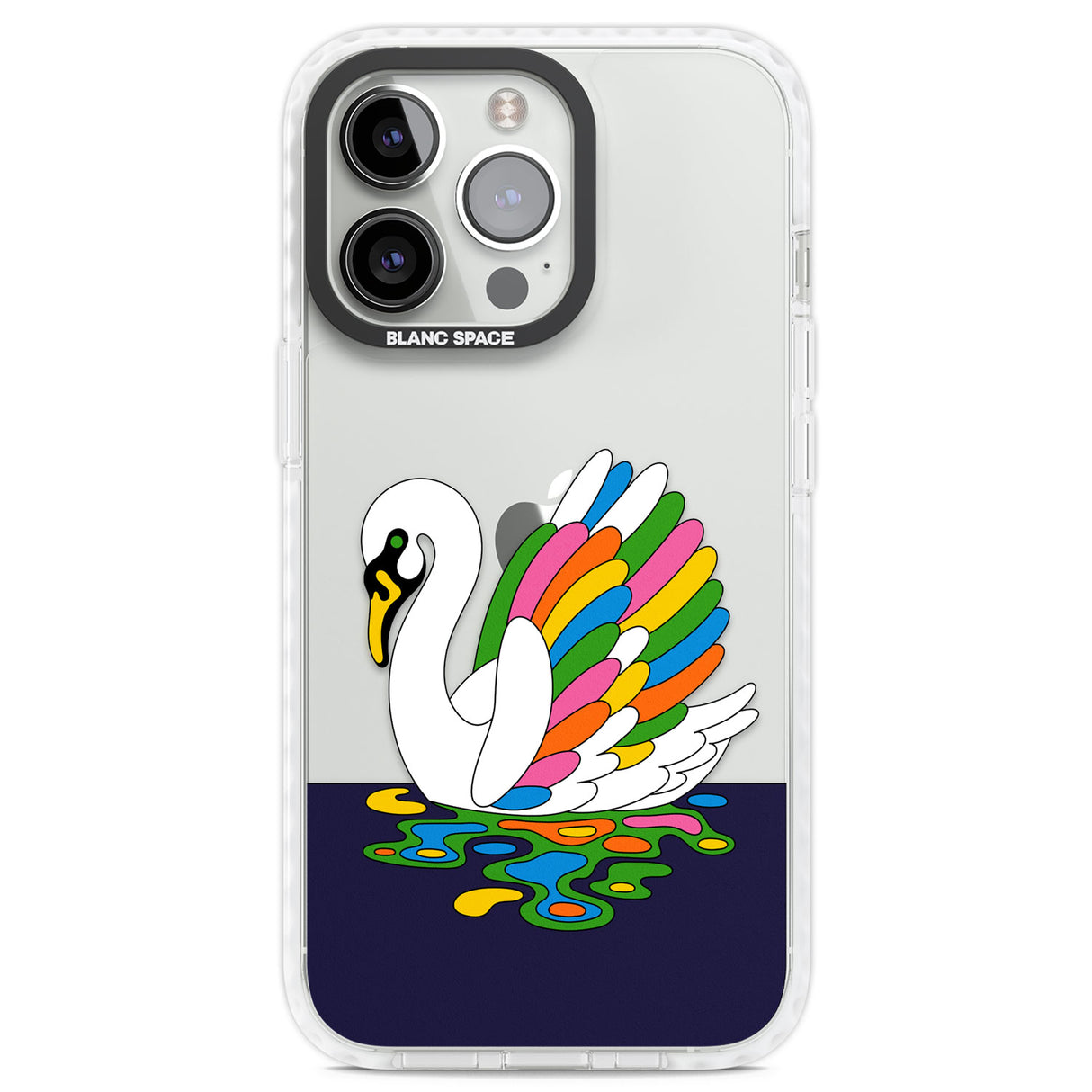 Serene Swan Clear Impact Phone Case for iPhone 13 Pro, iPhone 14 Pro, iPhone 15 Pro
