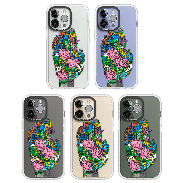 Garden Touch Clear Impact Phone Case for iPhone 13 Pro, iPhone 14 Pro, iPhone 15 Pro