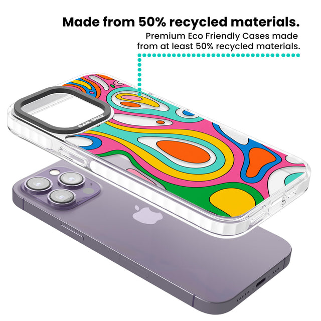 Dreams & Grooves Clear Impact Phone Case for iPhone 13 Pro, iPhone 14 Pro, iPhone 15 Pro