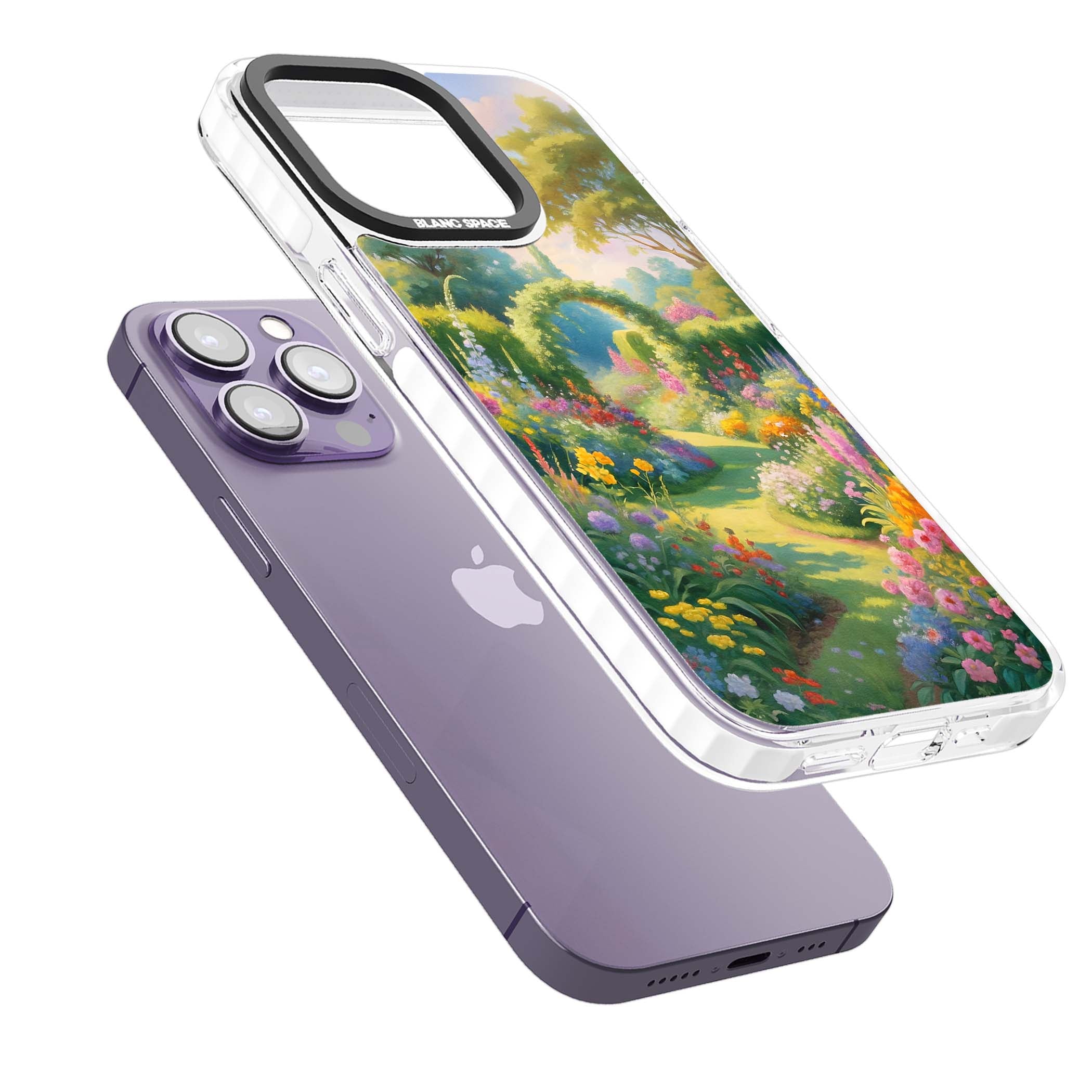 The Painter's Garden floral iPhone case | Clear Impact case for iPhone 13 Pro, iPhone 14 Pro, iPhone 15 Pro