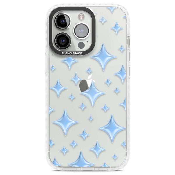Blue Puff Sparkle Pattern