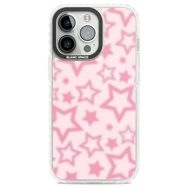 Pink Halftone Stars