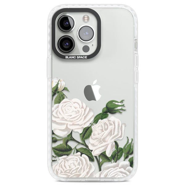 White Vintage Painted Flowers