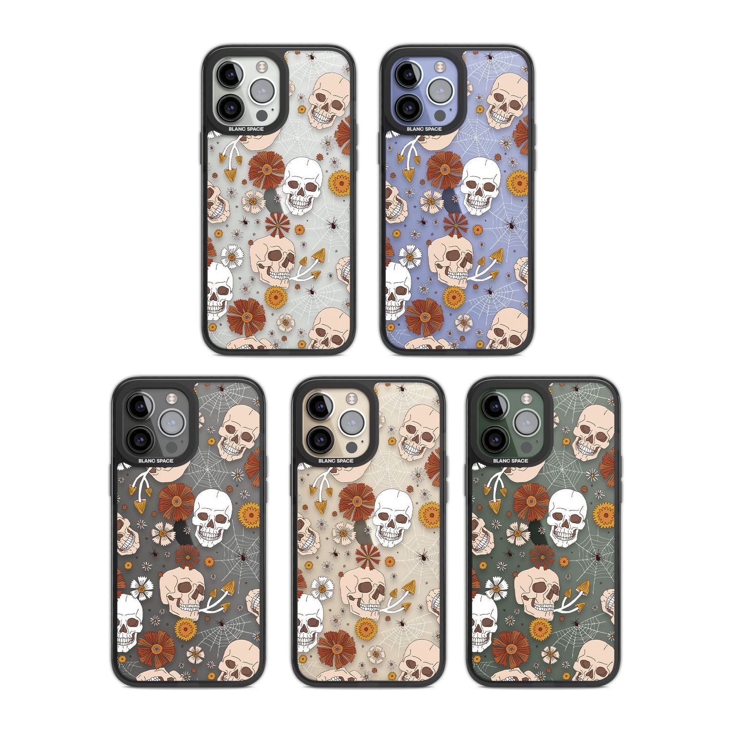 Halloween Skulls and FlowersPhone Case for iPhone 14 Pro Max
