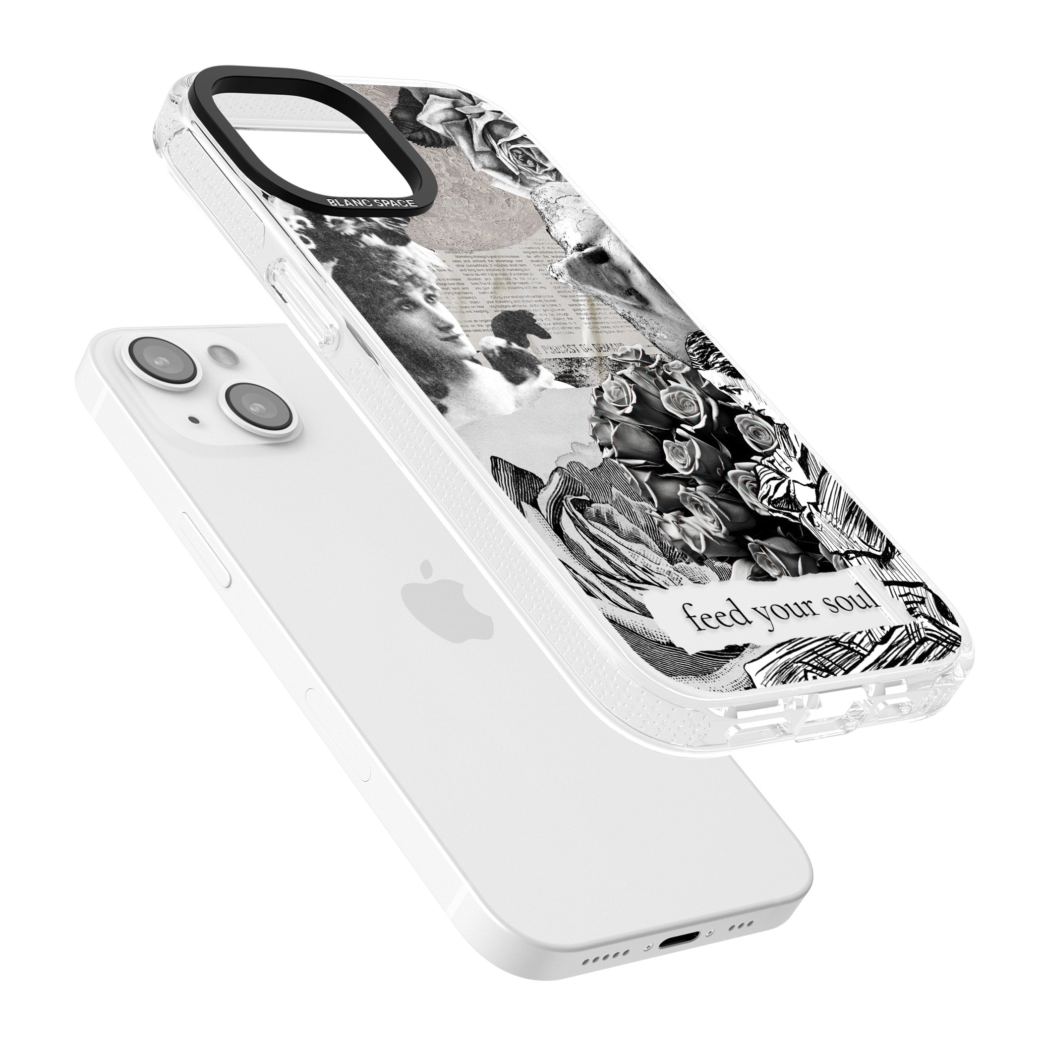 Feed Your Soul iPhone 15 / 14 / 13 Clear Case Impact Air - Blanc Space