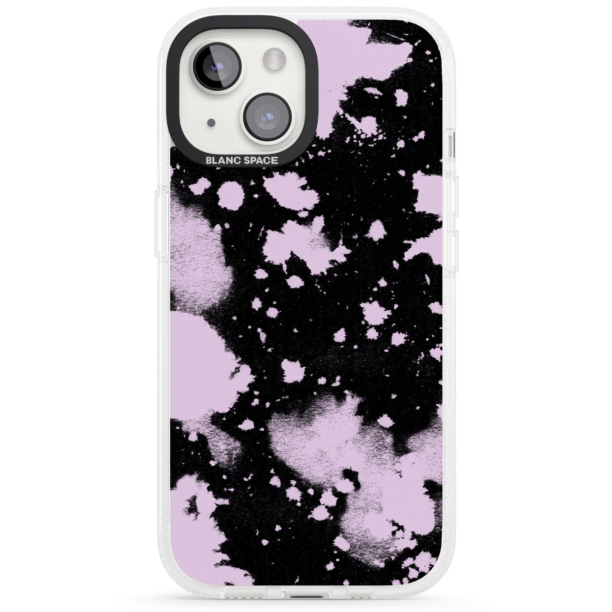 Pink & Black Acid Wash Tie-Dye iPhone 15 / 14 / 13 Clear Case Impact Air - Blanc Space