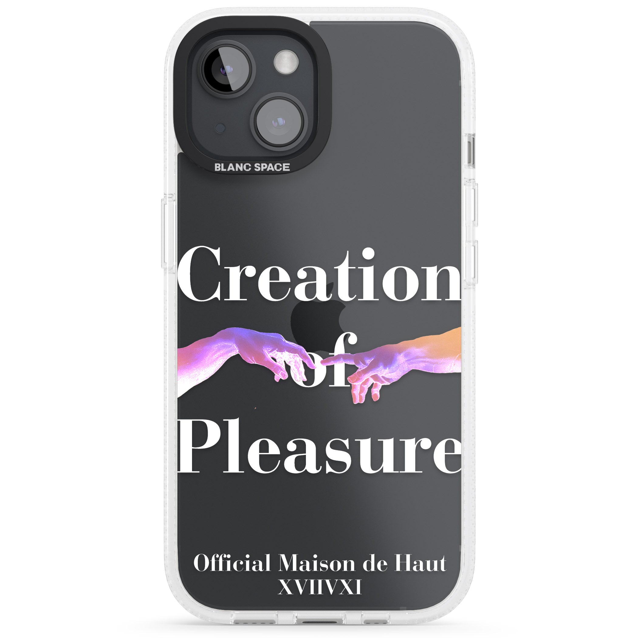 Creation of Pleasure iPhone 15 / 14 / 13 Clear Case Impact Air - Blanc Space