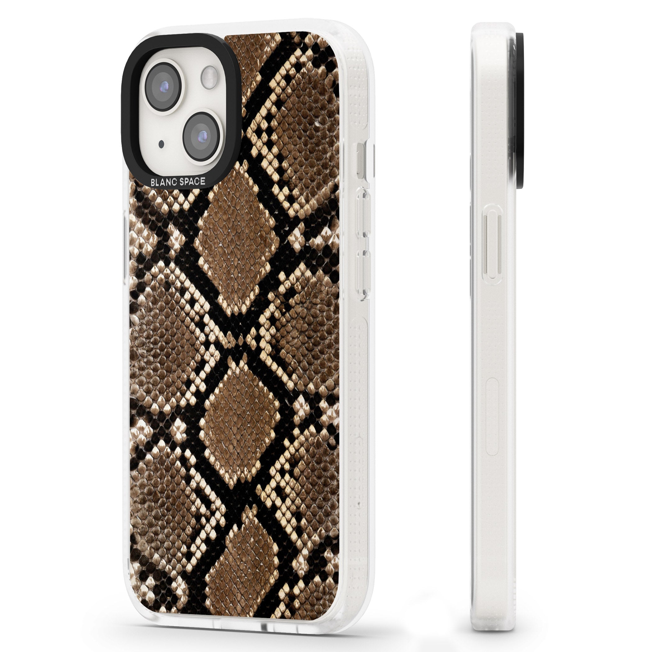Snakeskin iPhone 15 / 14 / 13 Clear Case Impact Air - Blanc Space
