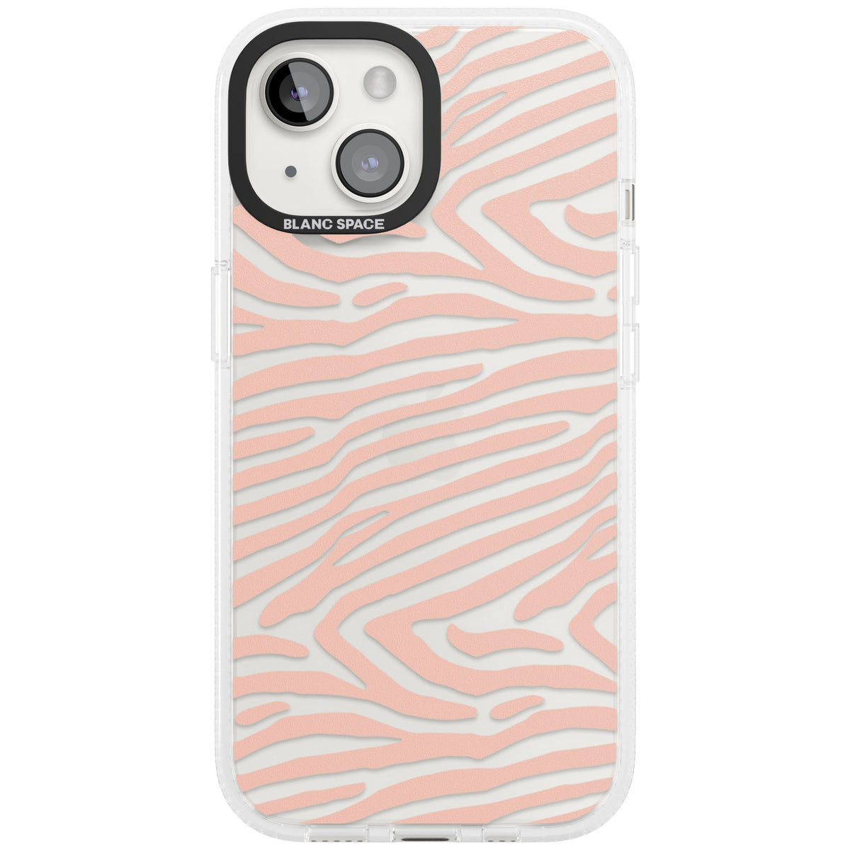 Horizontal Zebra Stripes Transparent Animal Print iPhone 13 / iPhone 14 / iPhone 14 Plus / iPhone 15 Impact Air Clear Phone Case front