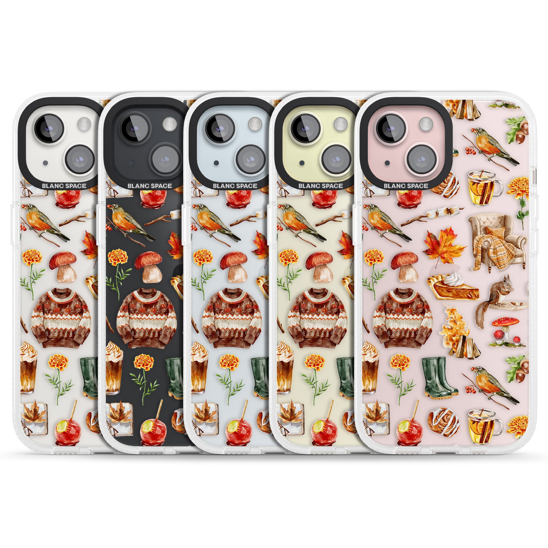 Cozy Autumn Aesthetic iPhone 15 / 14 / 13 Clear Case Impact Air - Blanc Space