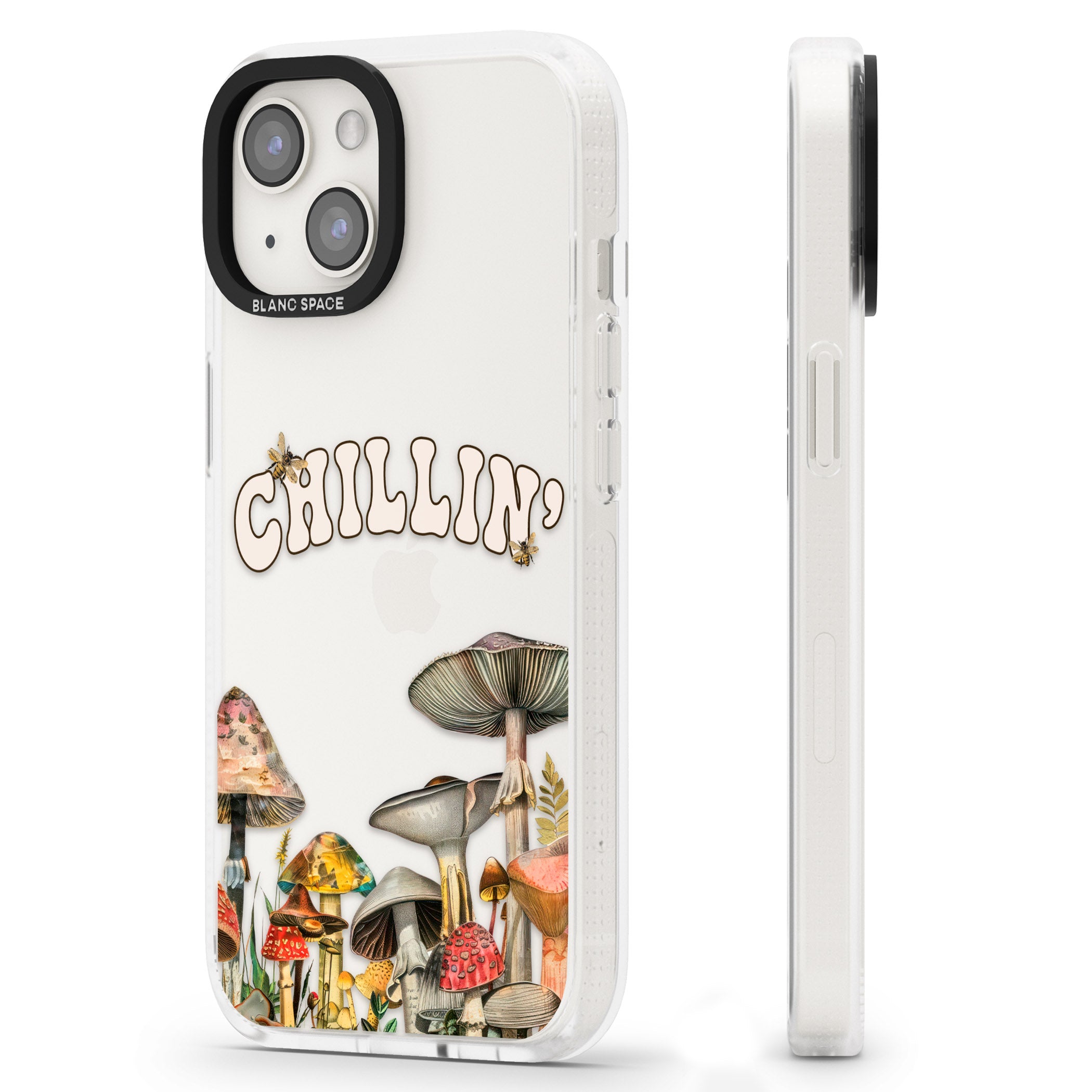 Chillin' iPhone 15 / 14 / 13 Clear Case Impact Air - Blanc Space
