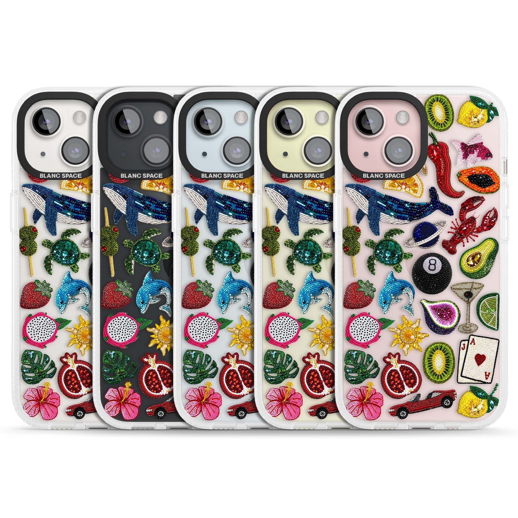 Beaded Mix cute iPhone case | Clear Case Impact Air case for iPhone 15, iPhone 15 Plus