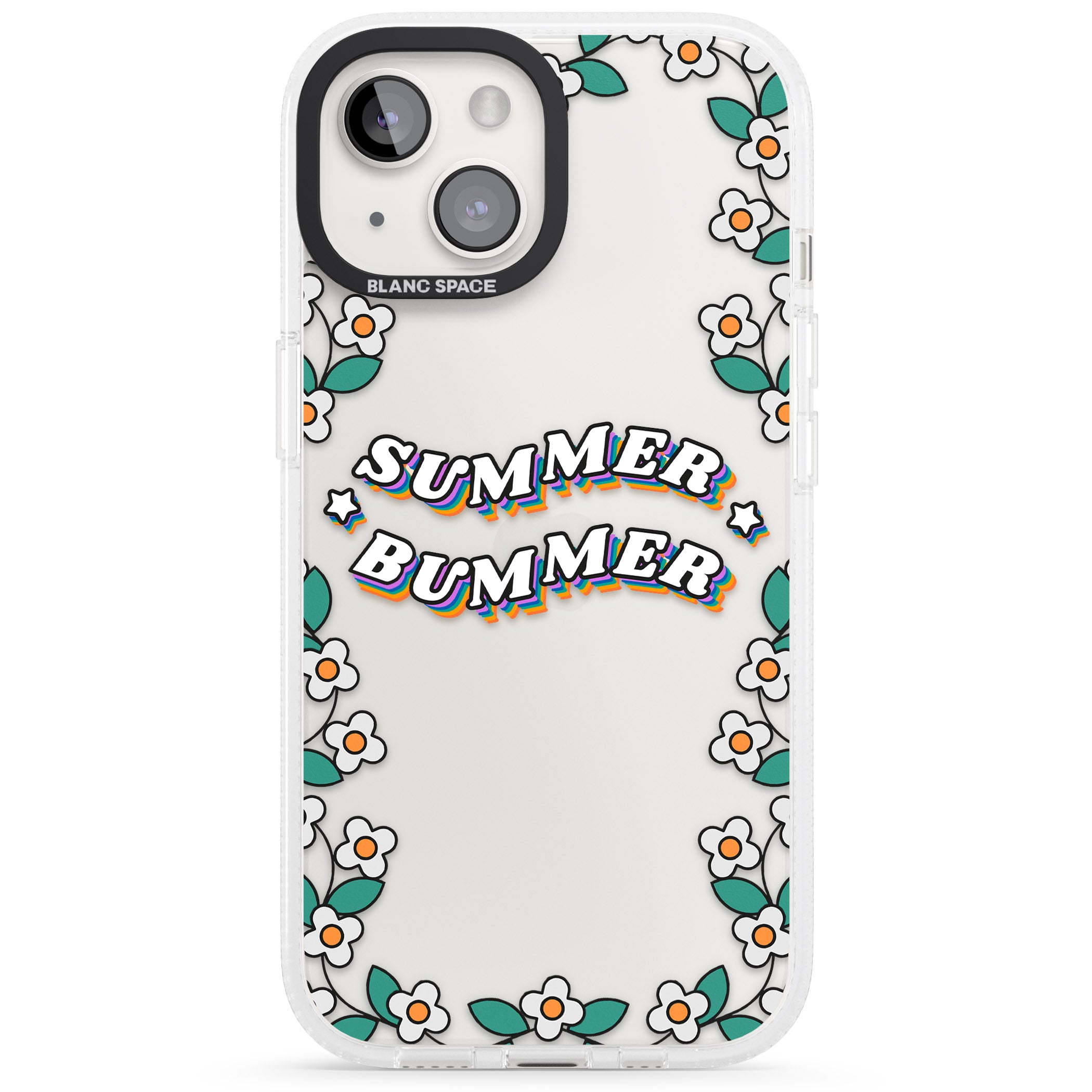 Summer Bummer iPhone 15 / 14 / 13 Clear Case Impact Air - Blanc Space
