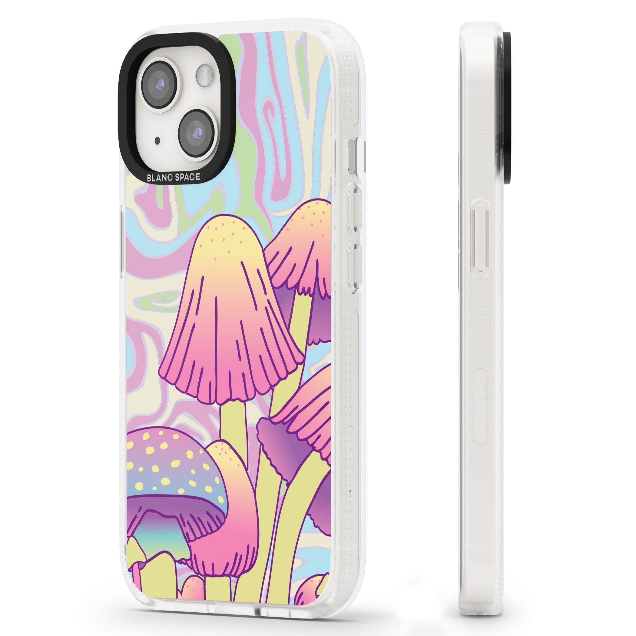 Shroomin' iPhone 15 / 14 / 13 Clear Case Impact Air - Blanc Space