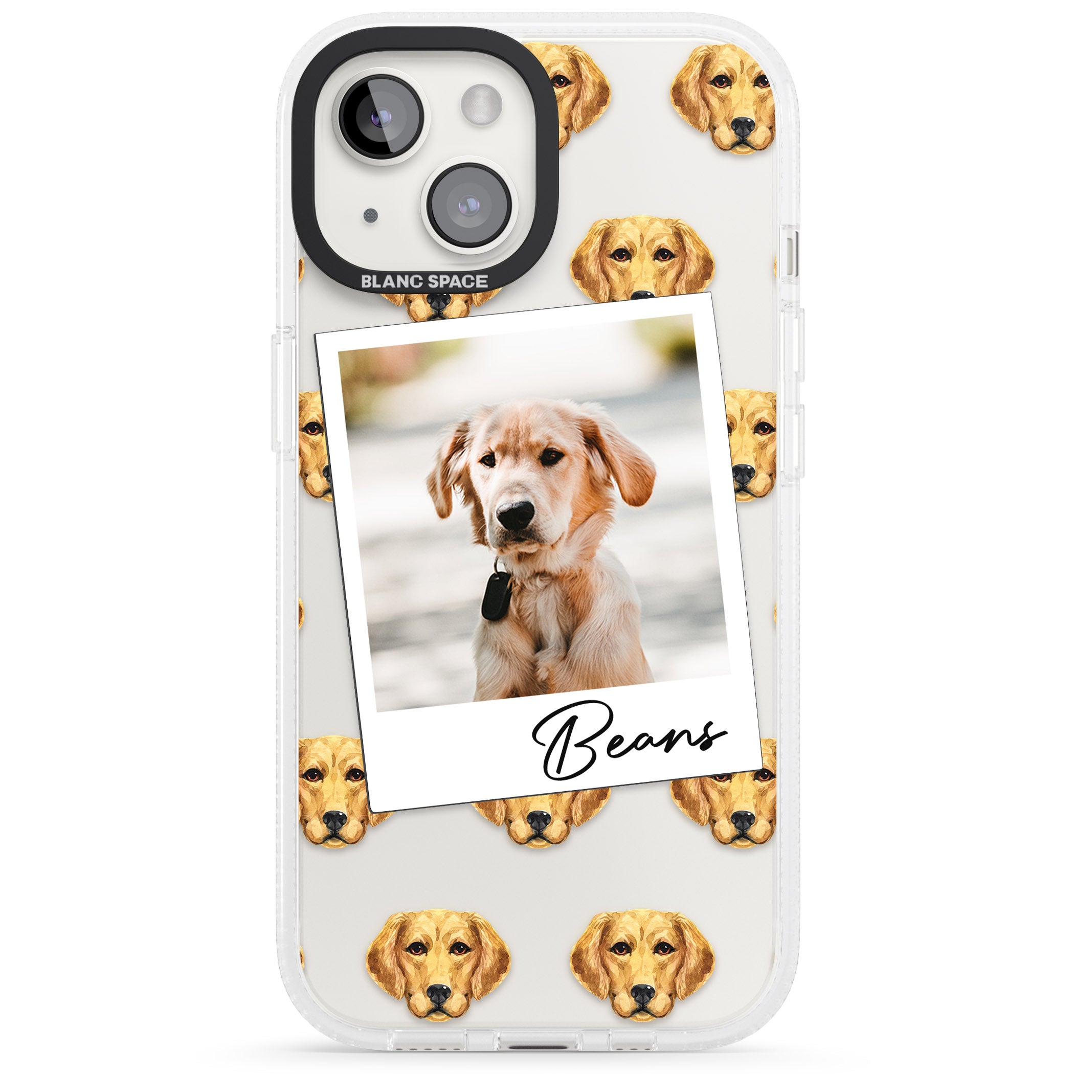 Personalised Labrador - Dog Photo iPhone 15 / 14 / 13 Clear Case Impact Air - Blanc Space