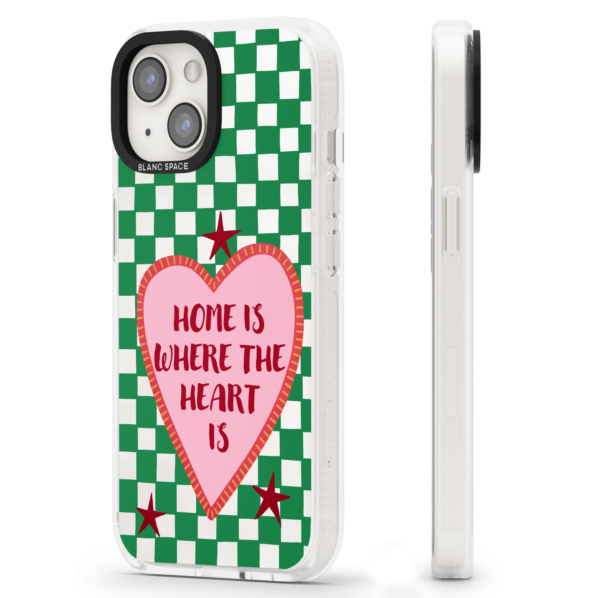 Home Is Where The Heart Is iPhone 15 / 14 / 13 Clear Case Impact Air - Blanc Space