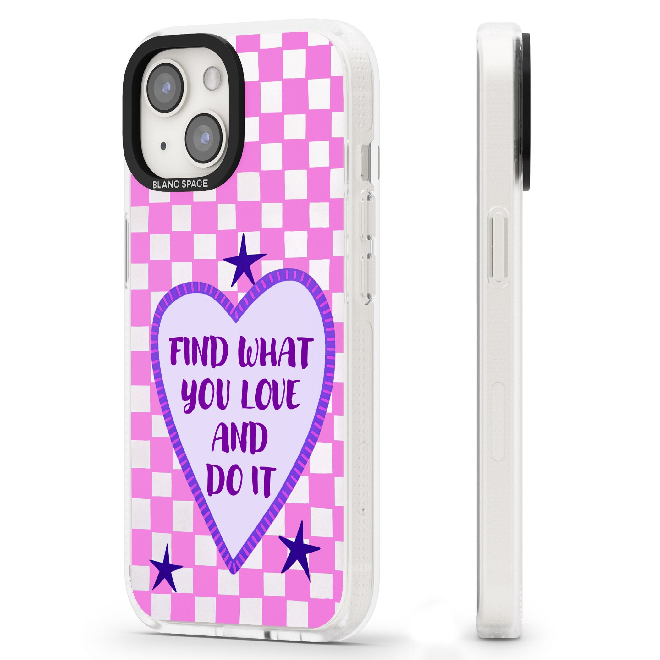 Find What You Love iPhone 15 / 14 / 13 Clear Case Impact Air - Blanc Space