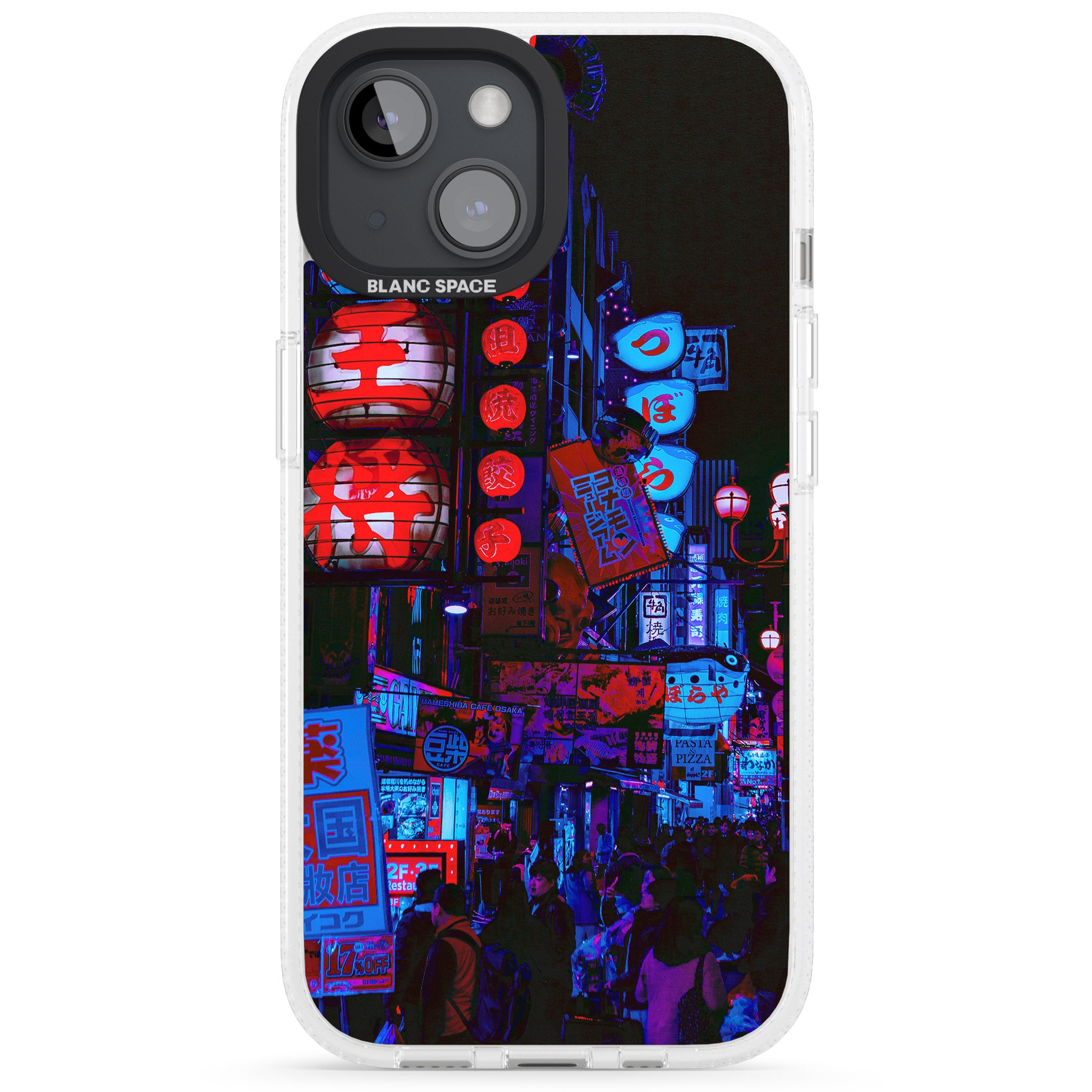 Red & Turquoise - Neon Cities Photographs iPhone 15 / 14 / 13 Clear Case Impact Air - Blanc Space