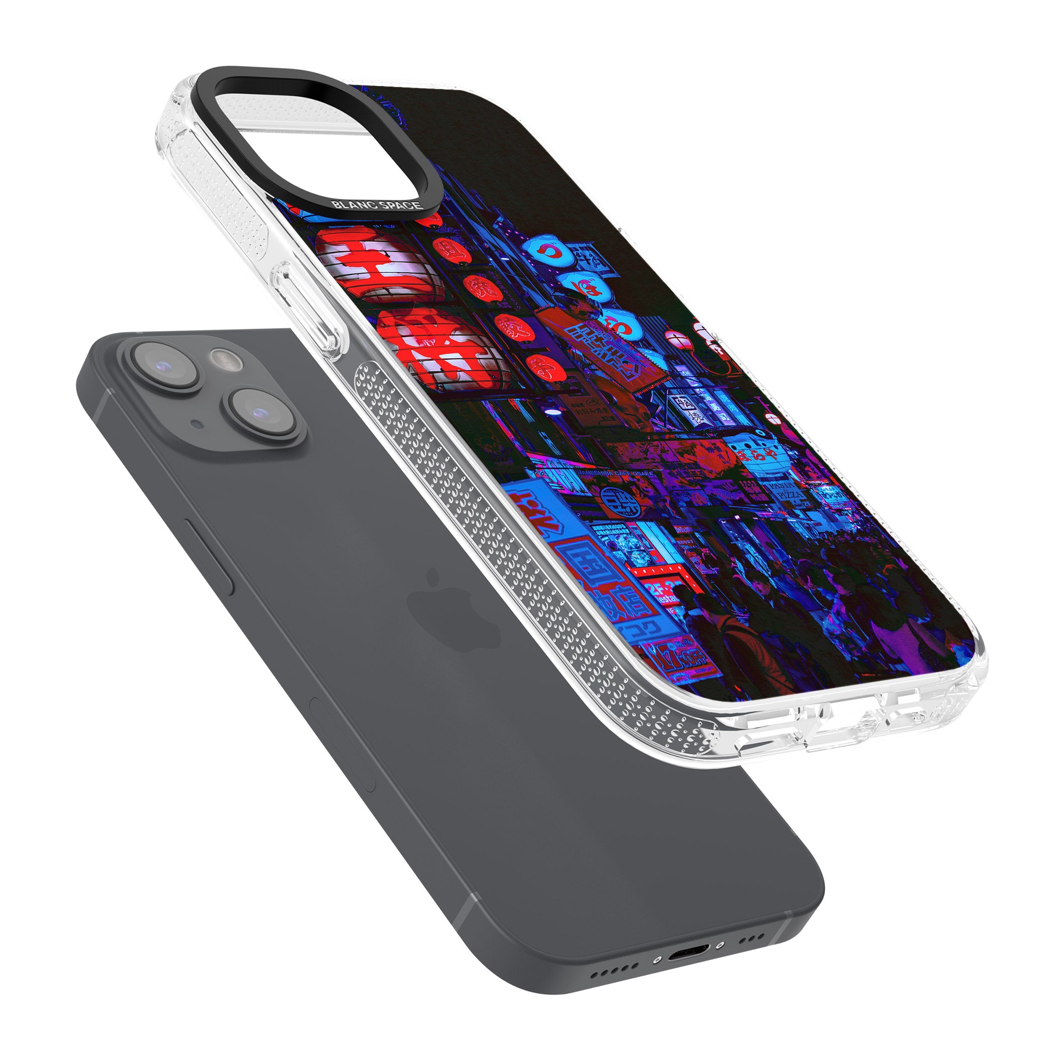 Red & Turquoise - Neon Cities Photographs iPhone 15 / 14 / 13 Clear Case Impact Air - Blanc Space