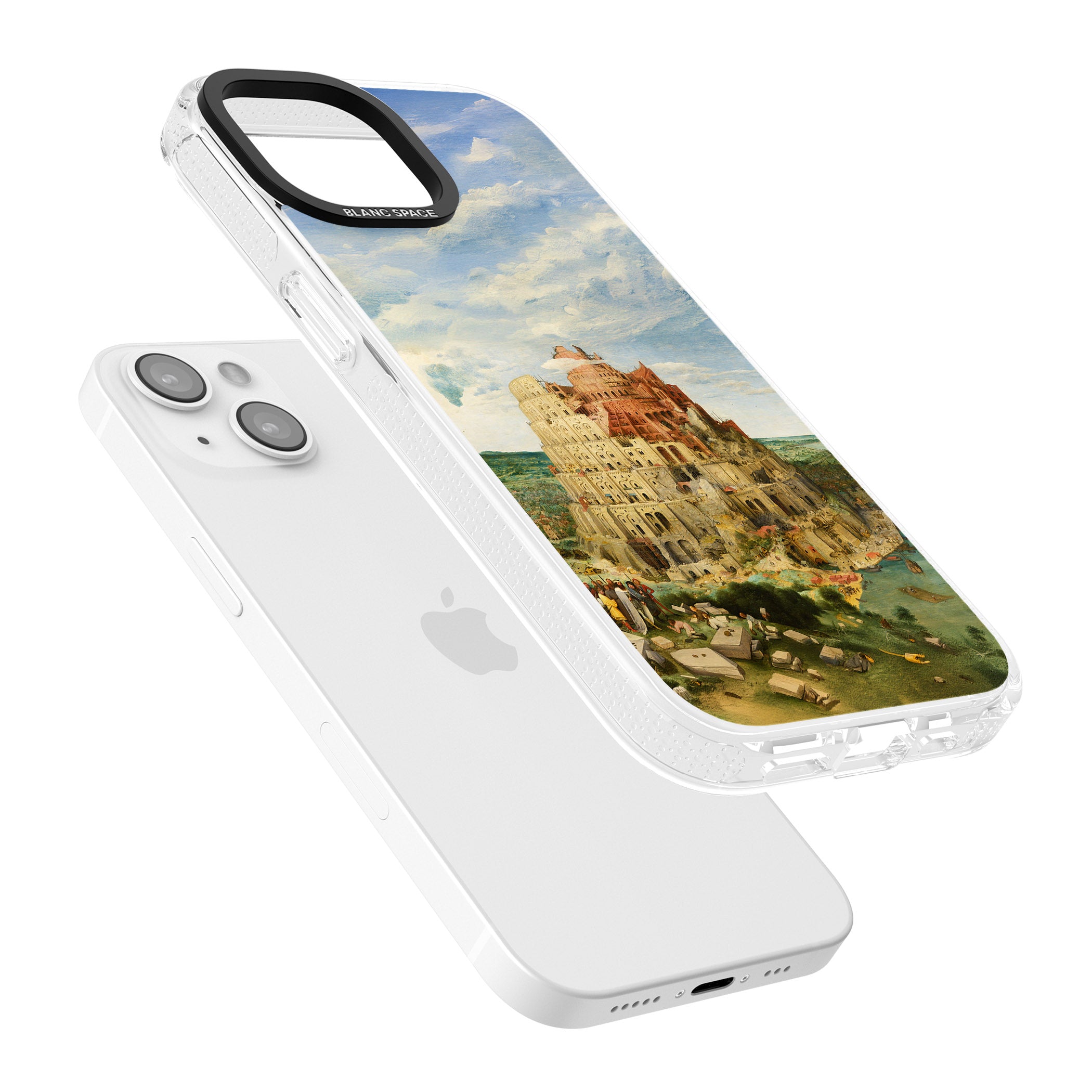 Tower of Babel iPhone 15 / 14 / 13 Clear Case Impact Air - Blanc Space