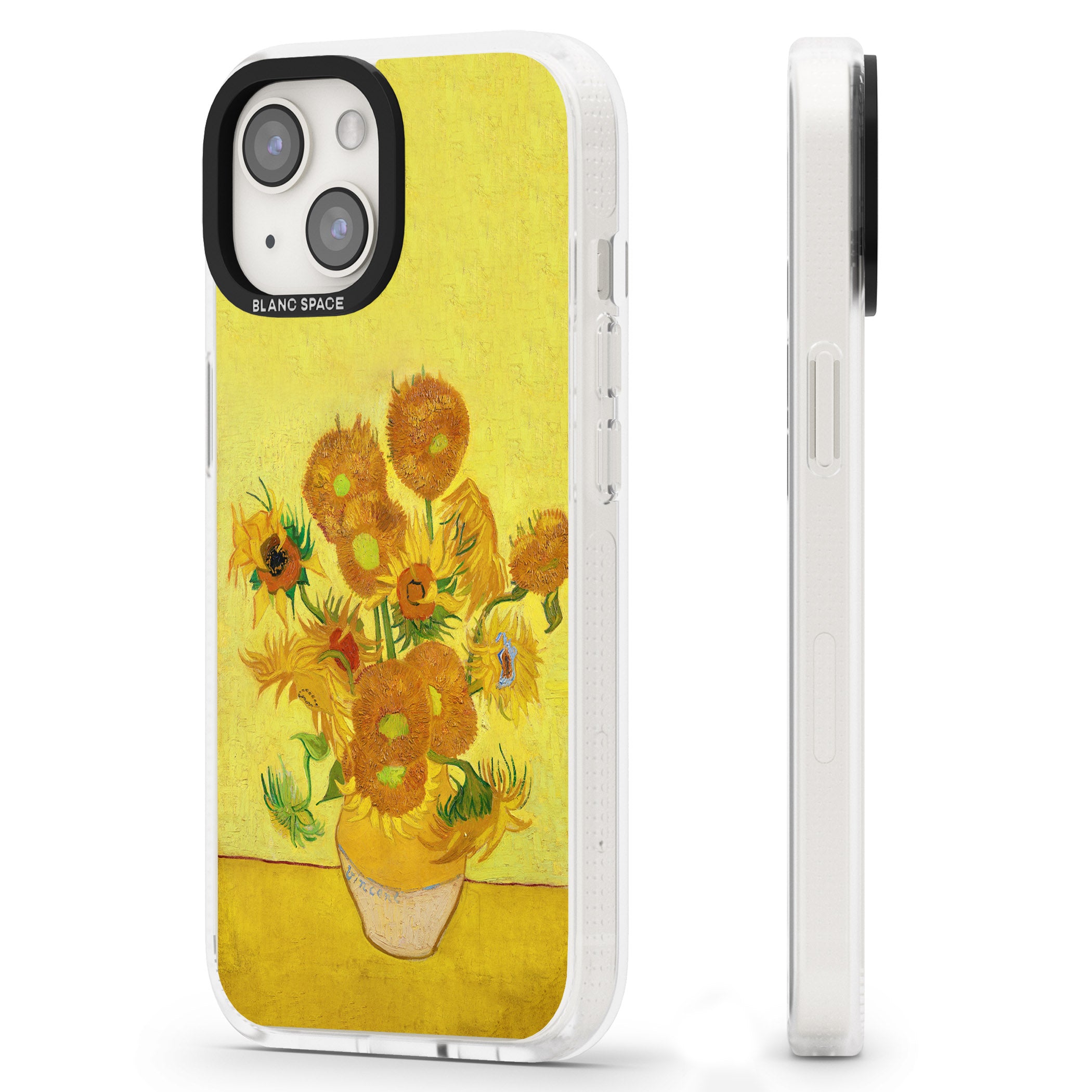 Sunflowers iPhone 15 / 14 / 13 Clear Case Impact Air - Blanc Space