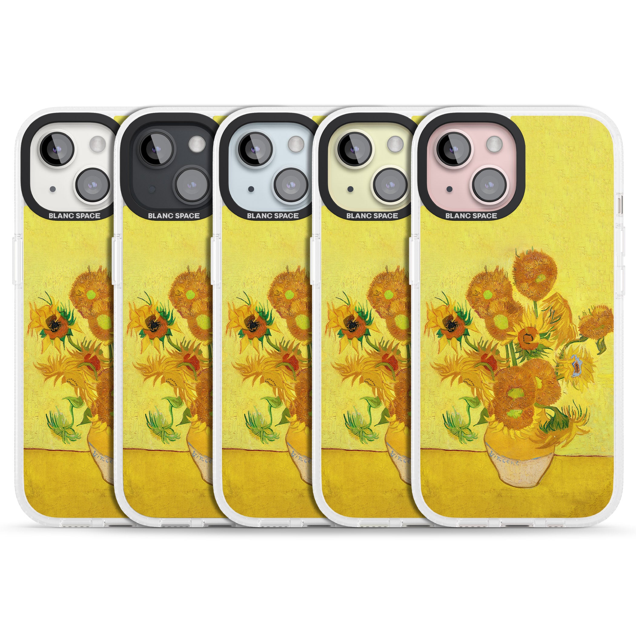 Sunflowers iPhone 15 / 14 / 13 Clear Case Impact Air - Blanc Space