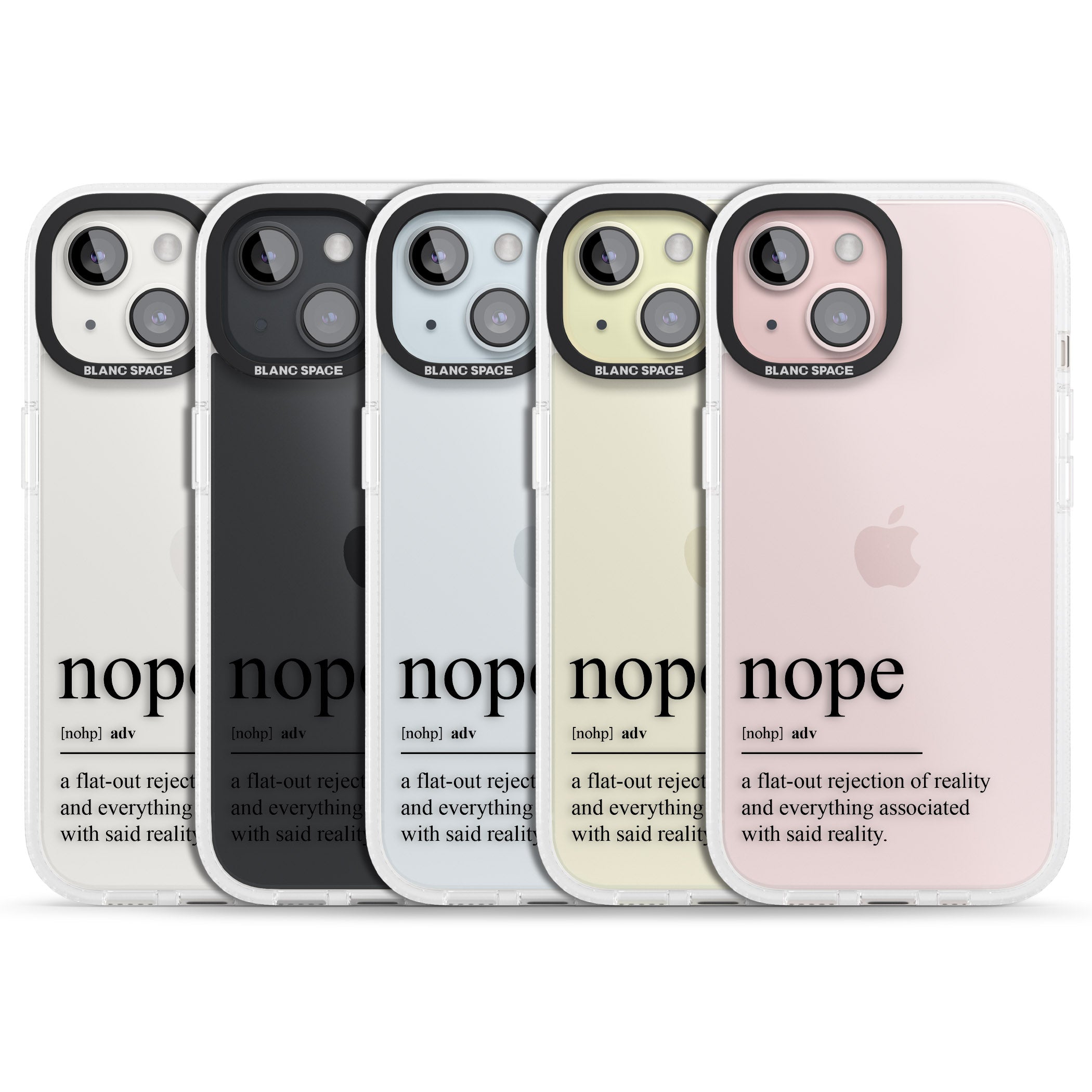 Nope iPhone 15 / 14 / 13 Clear Case Impact Air - Blanc Space