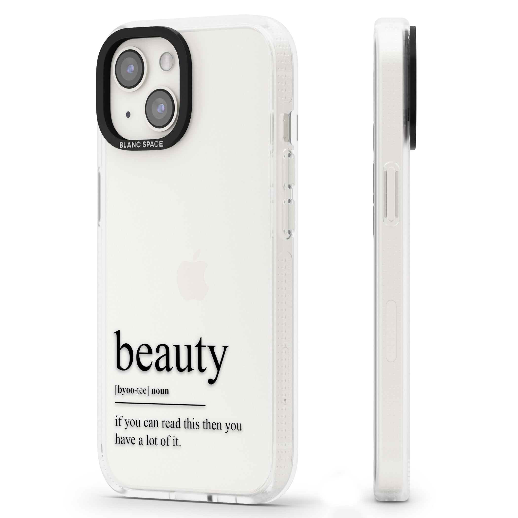 Beauty iPhone 15 / 14 / 13 Clear Case Impact Air - Blanc Space