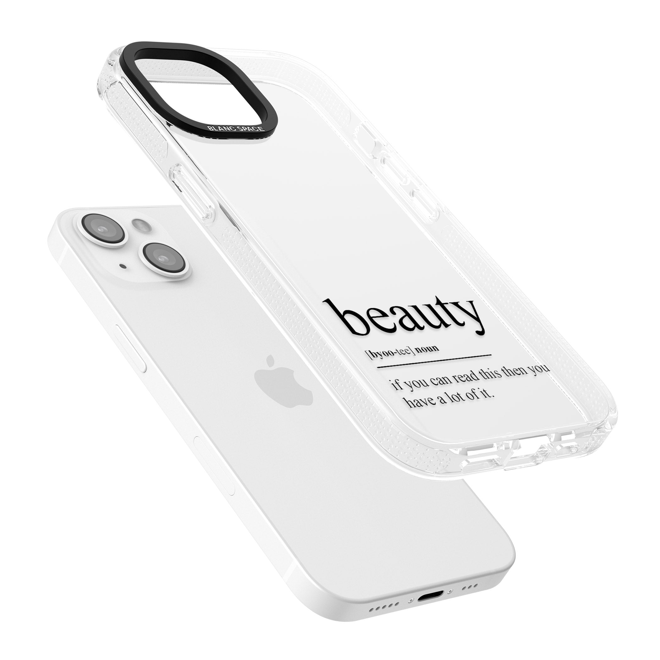 Beauty iPhone 15 / 14 / 13 Clear Case Impact Air - Blanc Space