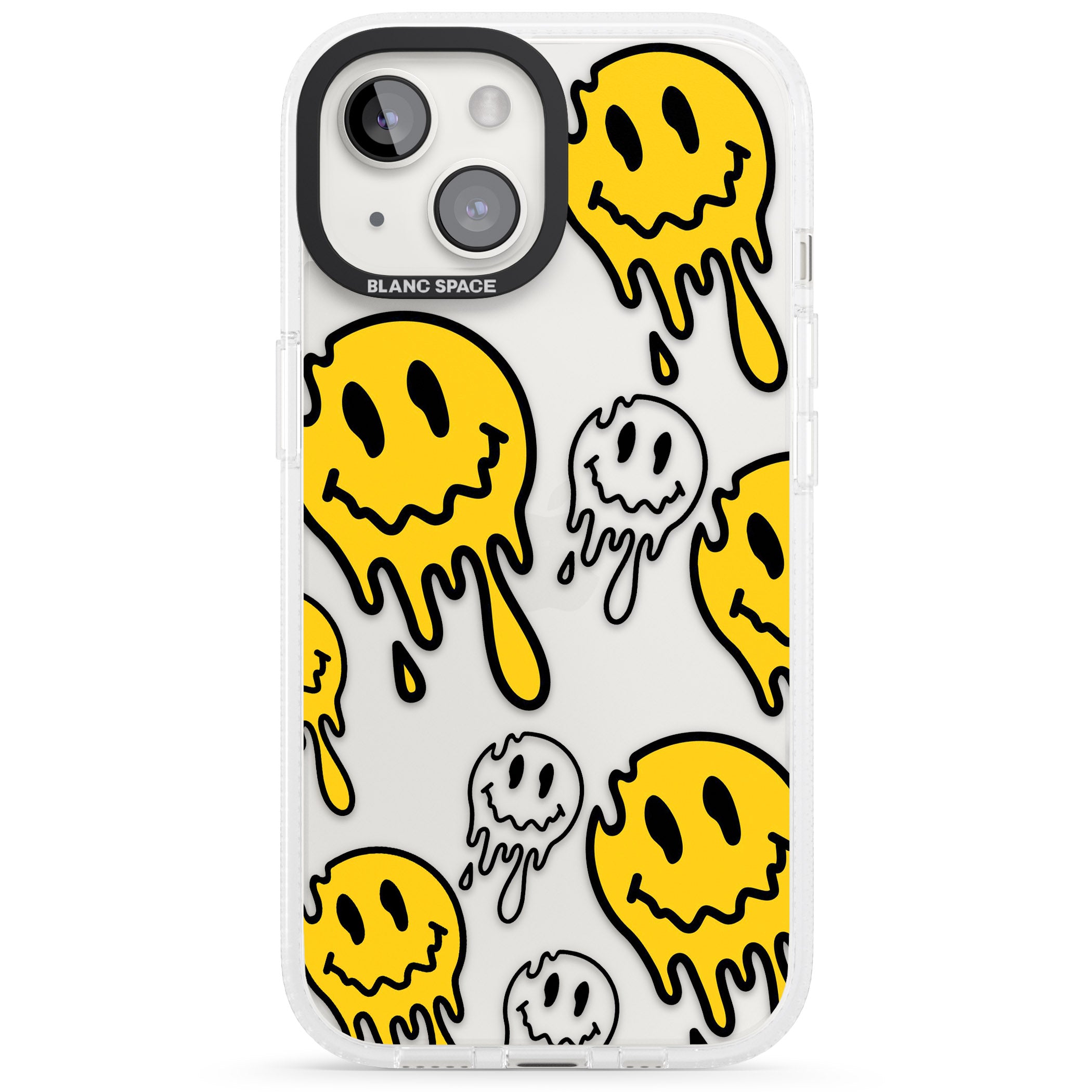 Face Melt iPhone 15 / 14 / 13 Clear Case Impact Air - Blanc Space