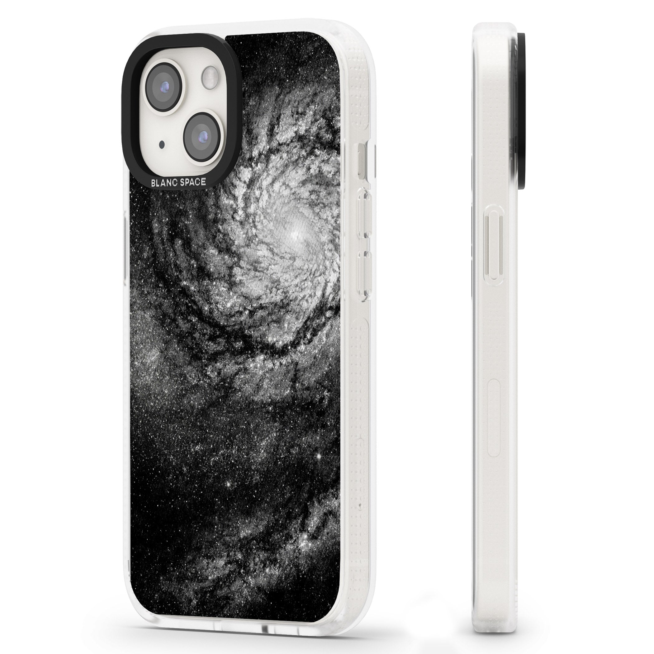Night Sky Galaxies: Milky Way Galaxy iPhone 15 / 14 / 13 Clear Case Impact Air - Blanc Space