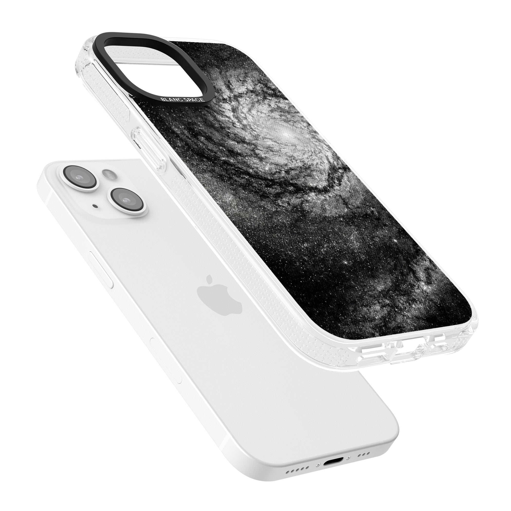 Night Sky Galaxies: Milky Way Galaxy iPhone 15 / 14 / 13 Clear Case Impact Air - Blanc Space