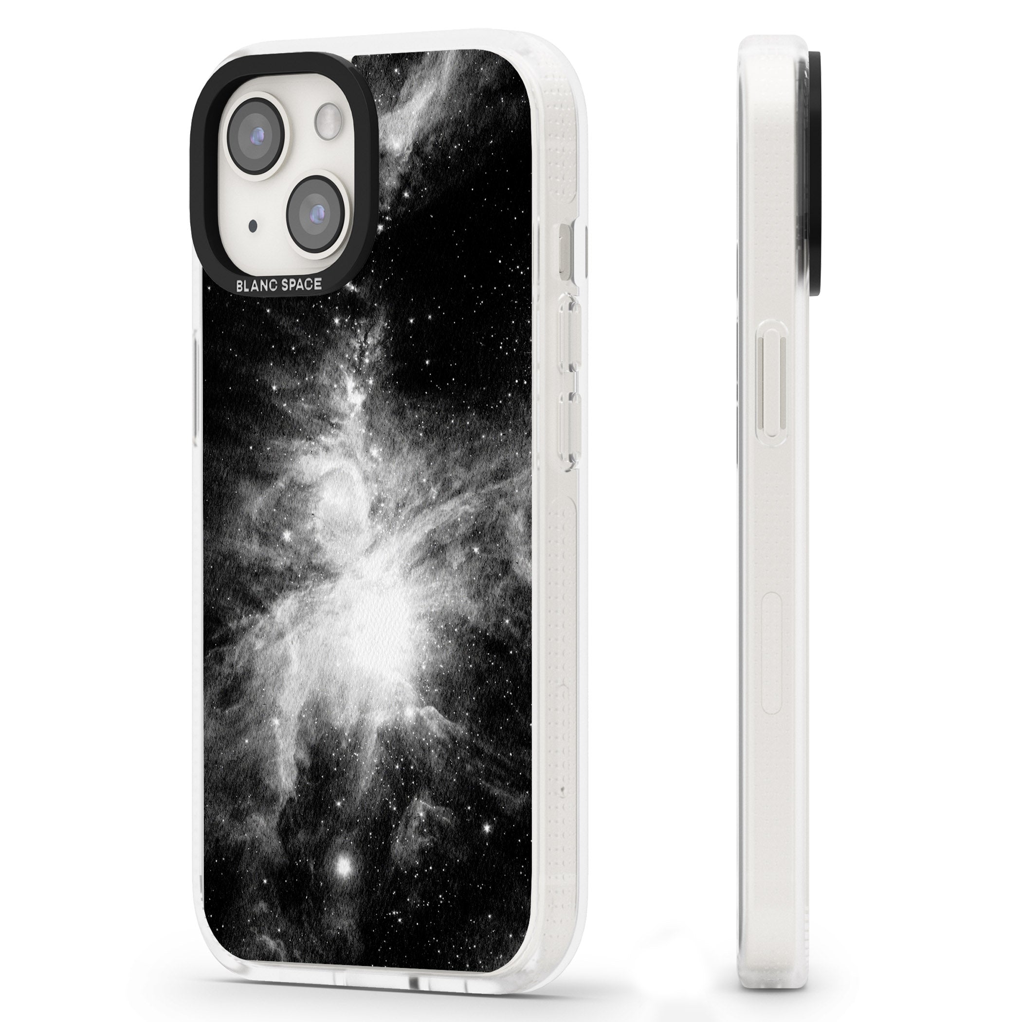 Galaxy Stripe iPhone 15 / 14 / 13 Clear Case Impact Air - Blanc Space