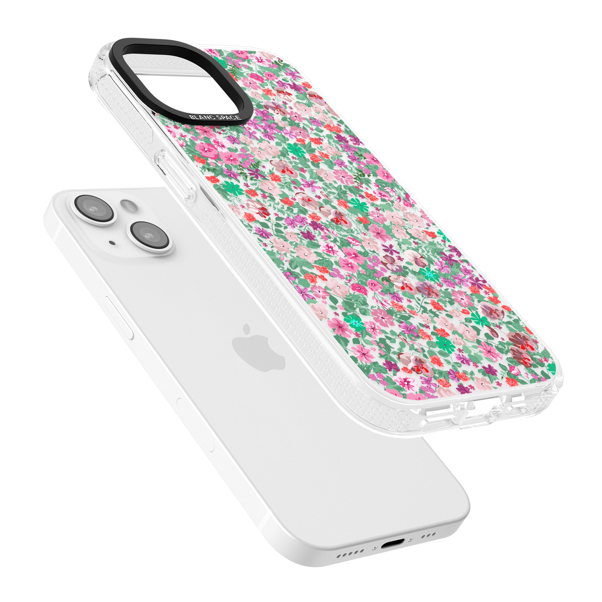 Florentine Meadow iPhone 15 / 14 / 13 Clear Case Impact Air - Blanc Space