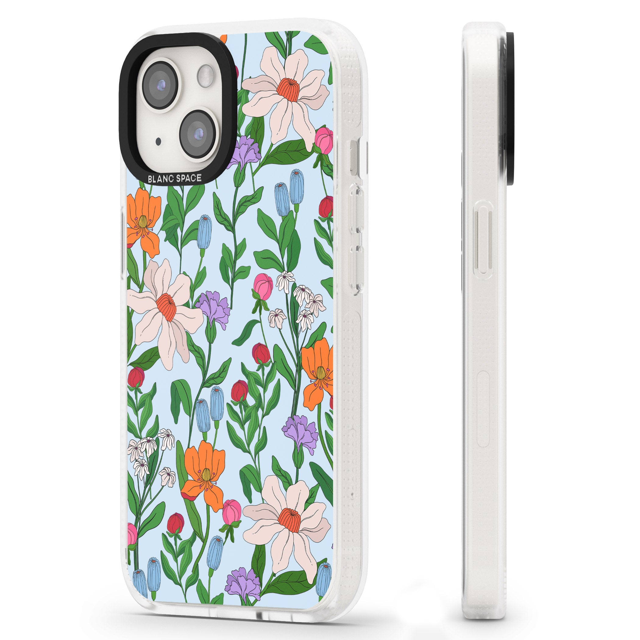 Full Bloom - Background iPhone 15 / 14 / 13 Clear Case Impact Air - Blanc Space