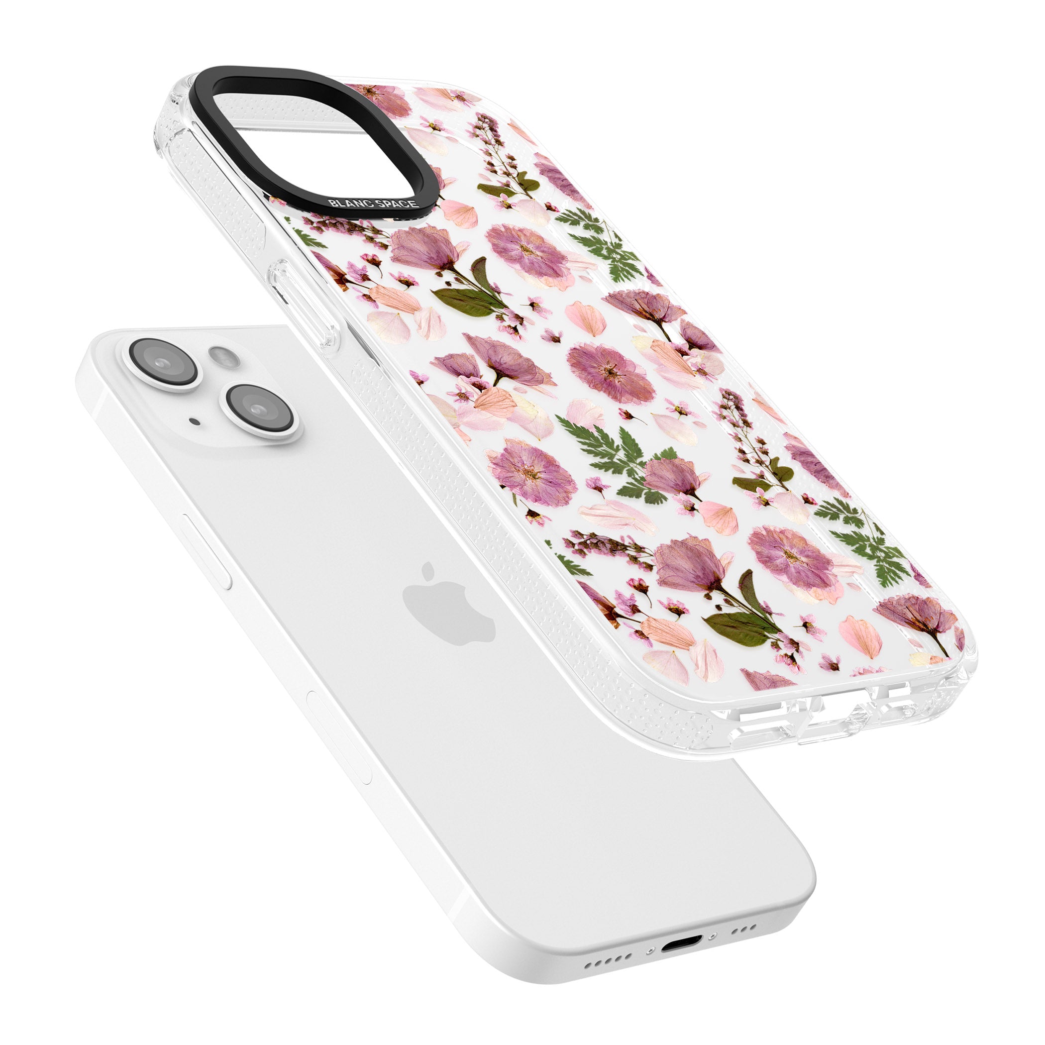 Floral Menagerie Transparent Design iPhone 15 / 14 / 13 Clear Case Impact Air - Blanc Space