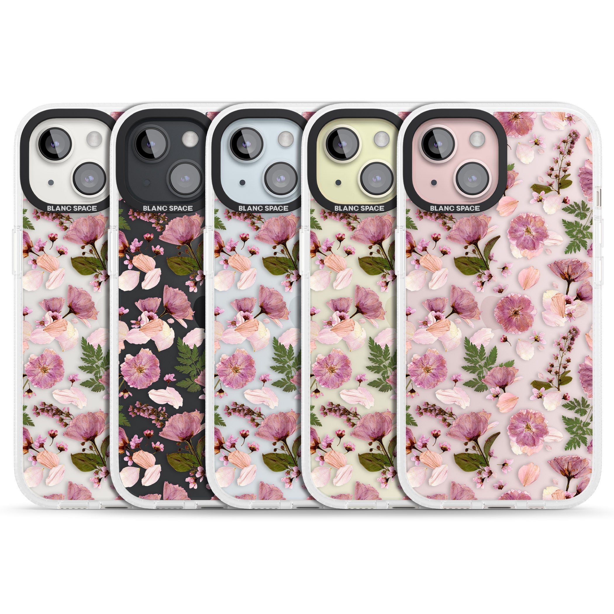 Floral Menagerie Transparent Design iPhone 15 / 14 / 13 Clear Case Impact Air - Blanc Space